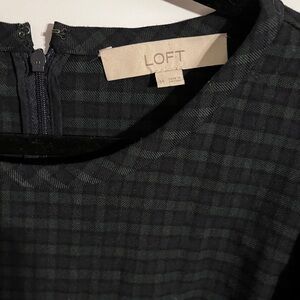 LOFT Plaid Long Sleeve Dress